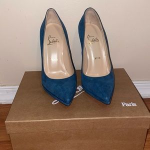 Teal Pigalle Plato Louboutin 37.5